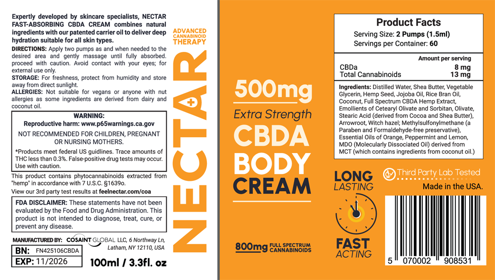 Nectar CBDA Cream
